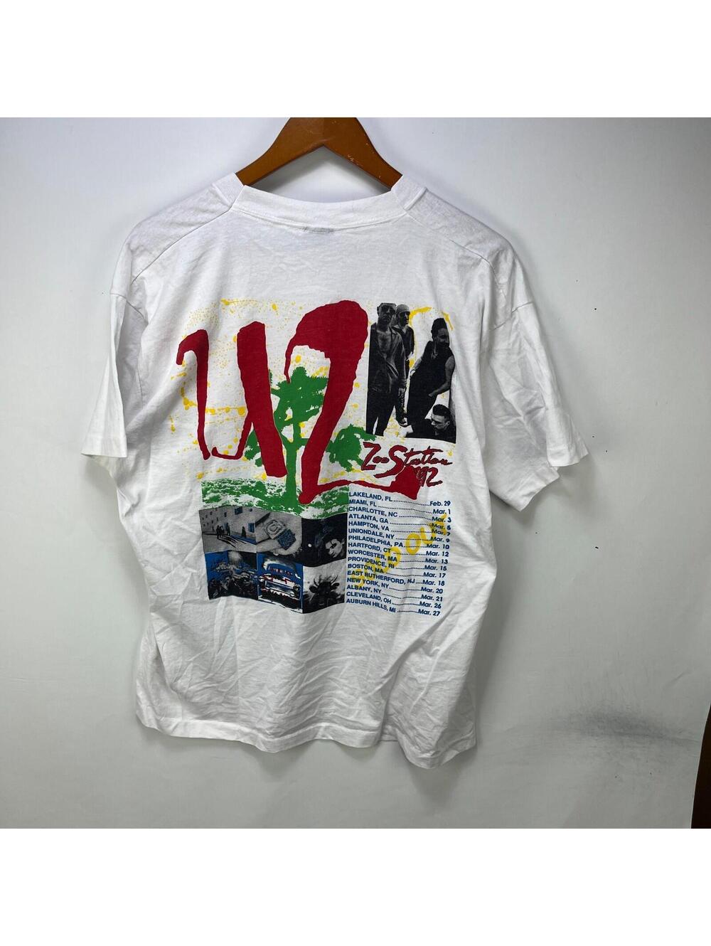 Vintage U2 Zoo Station 1992 Tour Graphic T-Shirt Xl 2xl - Picture 5 of 10